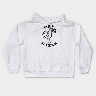 Eat Pizza for Thanksgiving Outline Kids Hoodie